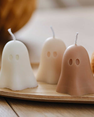 Pumpkin Spice Ghost Candles