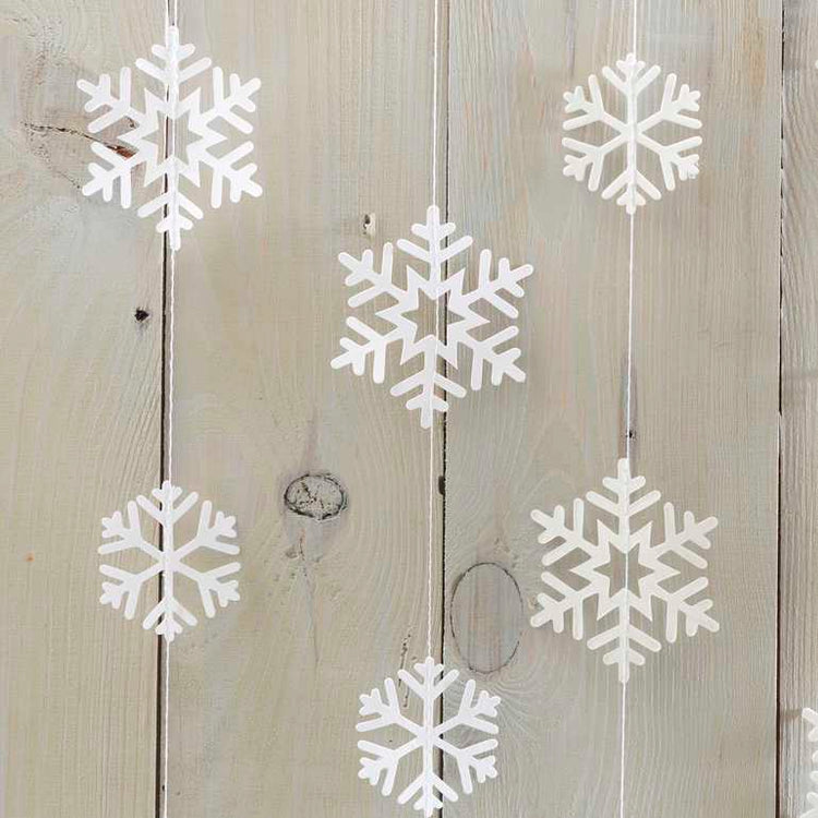 Rustic Christmas Snowflake Garland