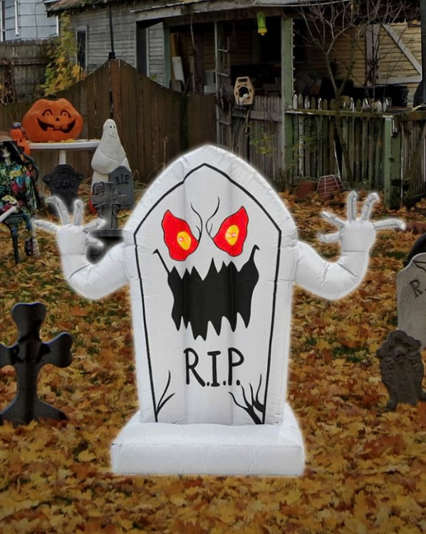 Rip Tombstone LED Eyes Lawn Inflatable 1.5m