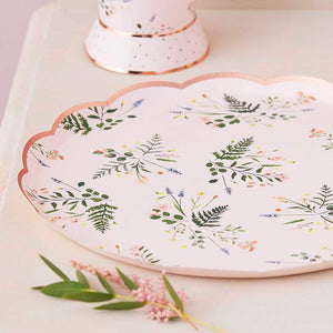 Lets Par Tea Floral 21cm Paper Plates Pack of 8