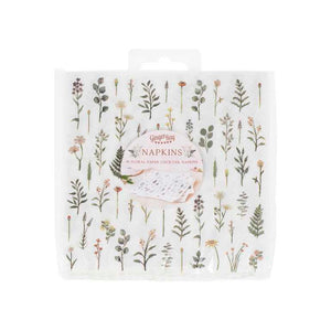 Lets Par Tea Floral Print Cocktail Paper Napkins Pack of 16