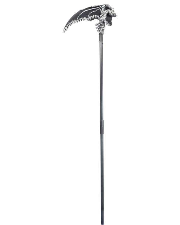 Plastic Winged Skull Scythe Prop 112cm