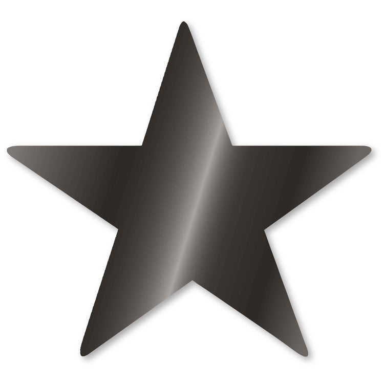 Foil Star Cutouts Jet Black