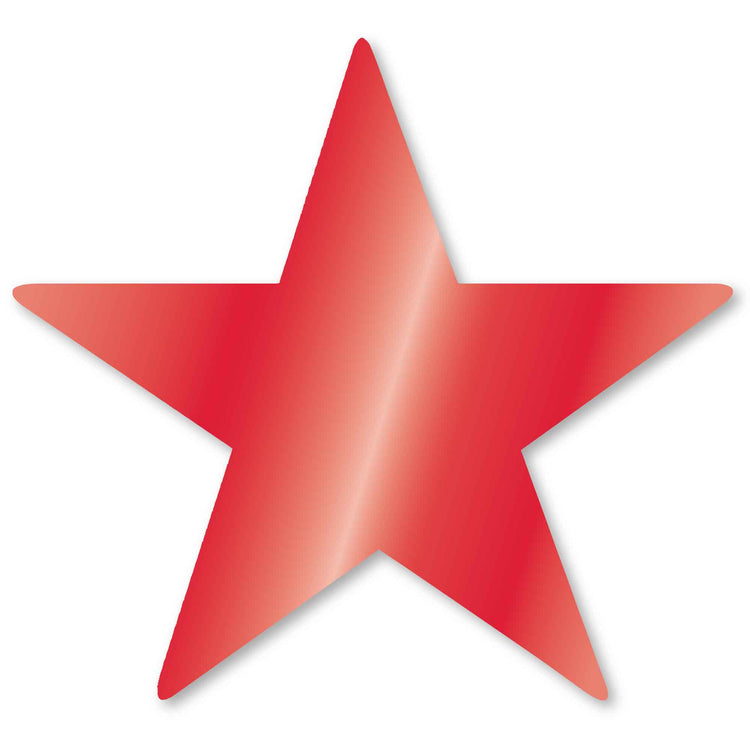 Foil Star Cutouts Apple Red