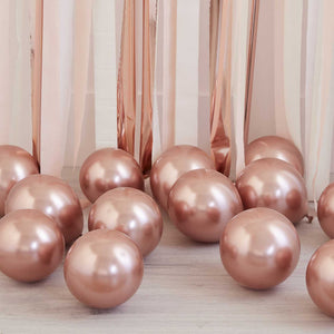 Ginger Ray Balloon Pack 12cm Rose Gold Chrome Pack of 40