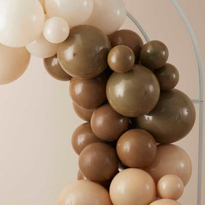 Balloon Arch Taupe, Brown & Peach Pack of 73