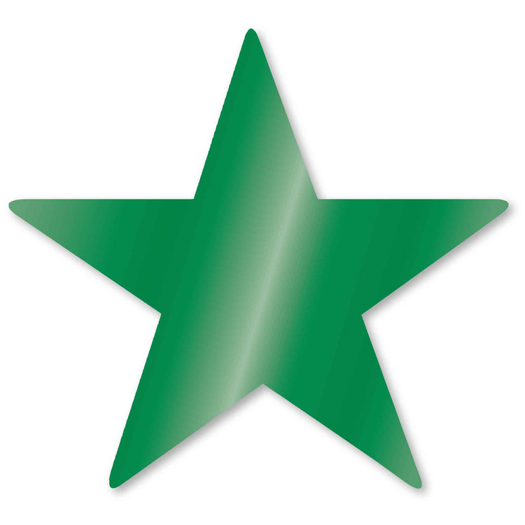Foil Star Cutouts Festive Green