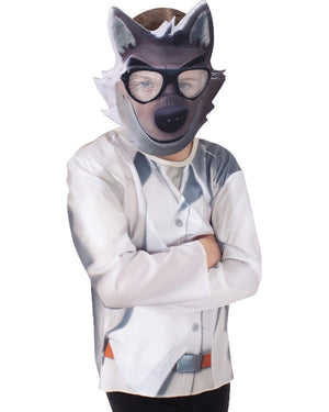 Bad Guys Mr Wolf Top and Mask Boys Costume