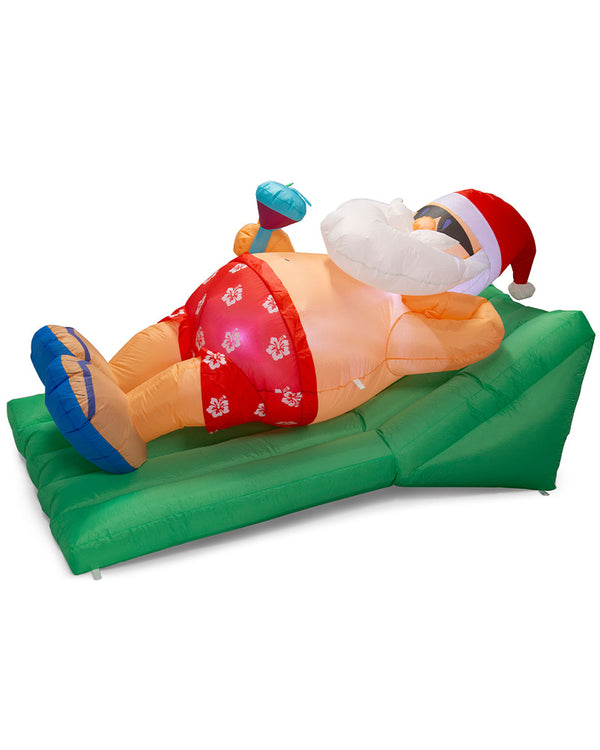 Beach Santa On Deck Chair Inflatable Decoration 1.8m