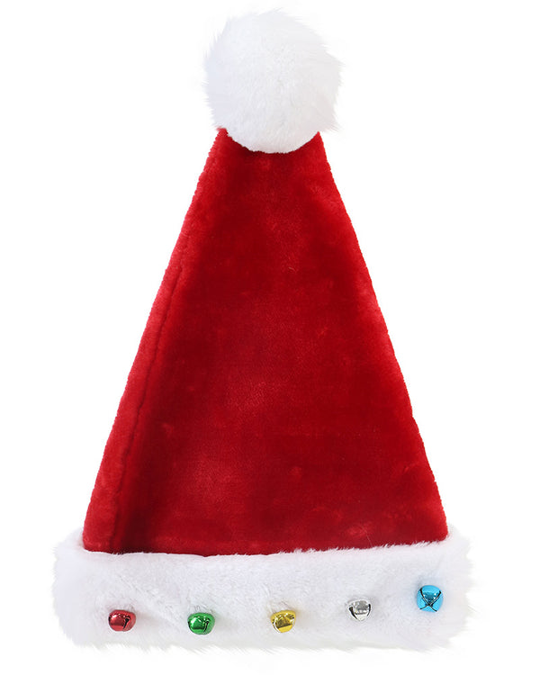 Big Bells And Big Ball Plush Santa Hat