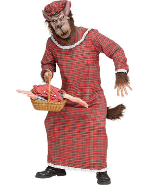 Big Teeth Granny Wolf Mens Costume