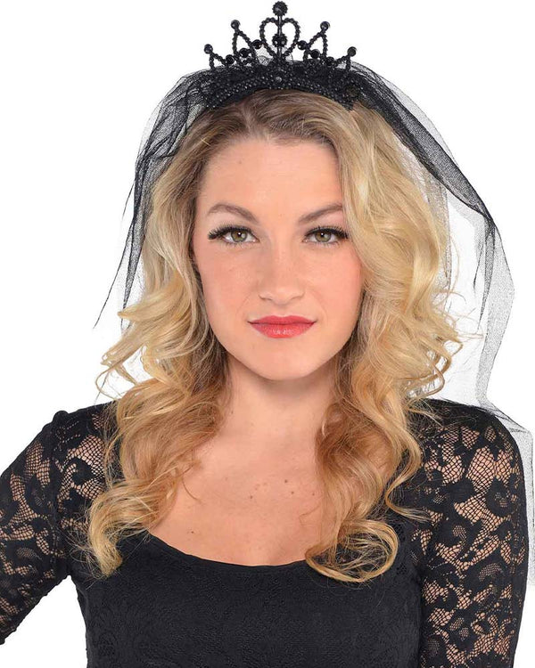 Black Veiled Tiara