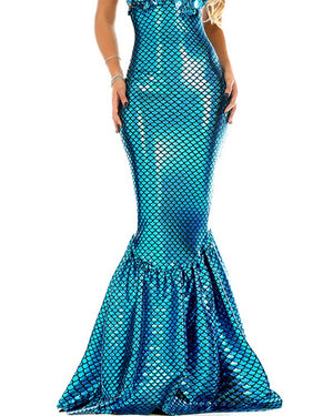 Blue Mermaid Deluxe Womens Skirt