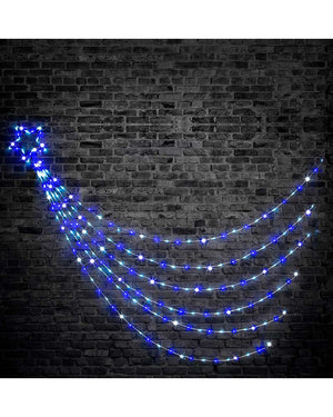 Blue White LED Waterfall Star 200 Piece 3m