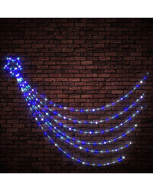 Blue White LED Waterfall Star 200 Piece 3m