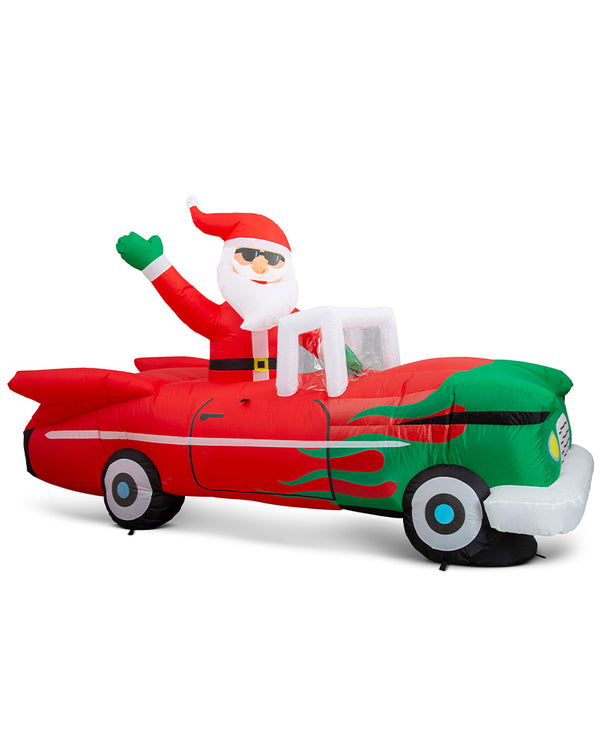 Bouncing Santa Hot Rod 2.5m