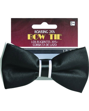 Roaring 20s Black & White Bow Tie