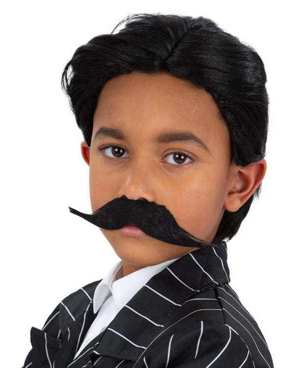 Boys Gothic Gangster Wig & Tash