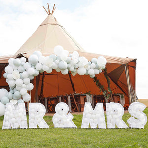 Botanical Wedding Balloon Mosaic Mr & Mrs Pack of 6