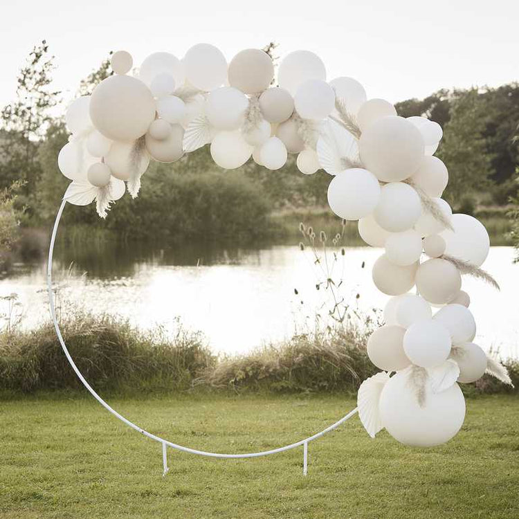 Botanical Wedding Moongate Hoop White