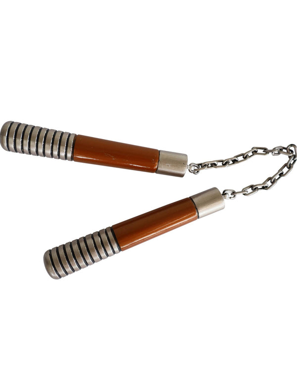 Brown and Silver Nunchucks Prop 65cm