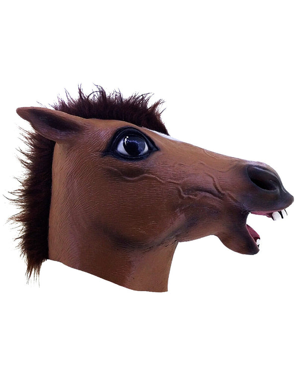 Brown Horse Head Deluxe Mask