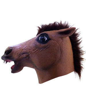 Brown Horse Head Deluxe Mask