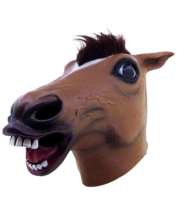 Brown Horse Head Deluxe Mask