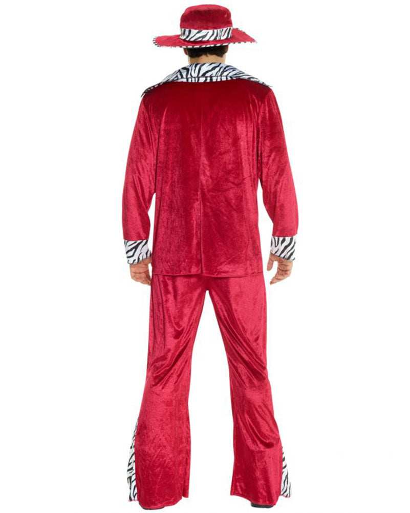 Burgundy Pimp Daddy Mens Costume