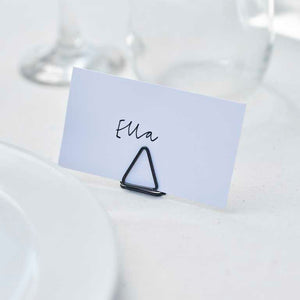 Contemporary Wedding Black Wire Place Card Holders Pack of 4