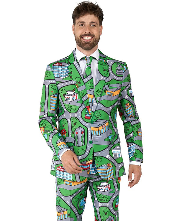 Carpet City Green Mens Suitmeister