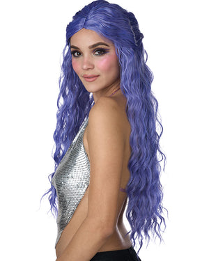 Charmed Tresses Long Curly Purple Wig