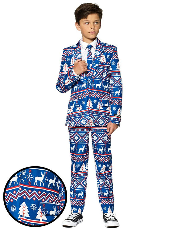 Christmas Blue Nordic Boys Suitmeister