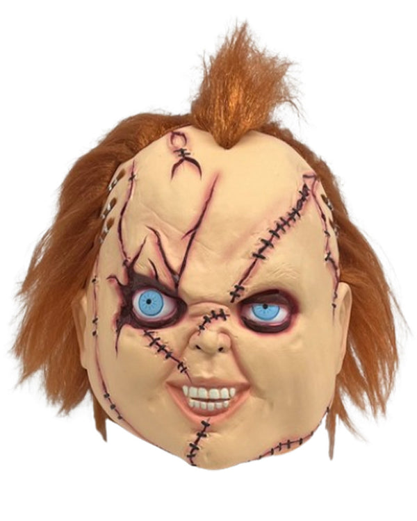 Chucky Stitched Up Adult Mask with Hair