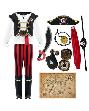 Classic Pirate Complete Boys Costume