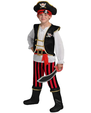 Classic Pirate Complete Boys Costume