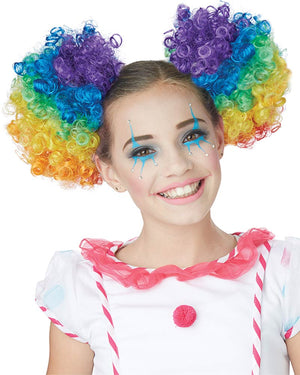 Clown Puffs Curly Rainbow Wig