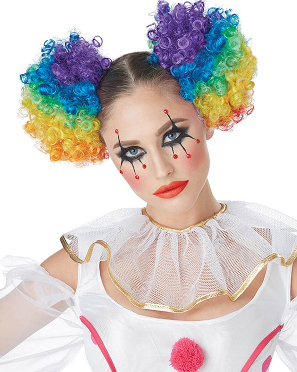 Clown Puffs Curly Rainbow Wig