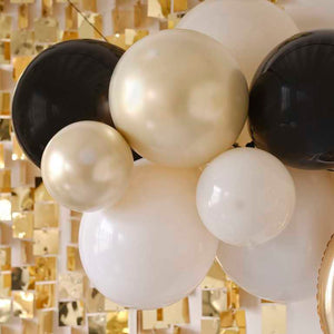 Champagne Noir 50th Birthday Milestone Balloon Bunting Decoration