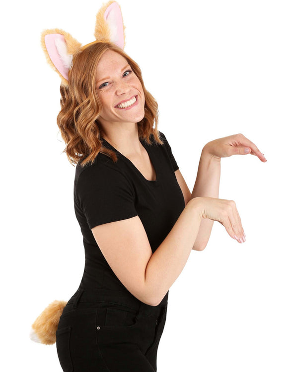 Corgi Ears Headband and Tail Set