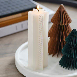 Cosy Copper Christmas Star Shaped Advent Calendar Candle 18cm