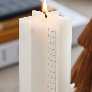 Cosy Copper Christmas Star Shaped Advent Calendar Candle 18cm