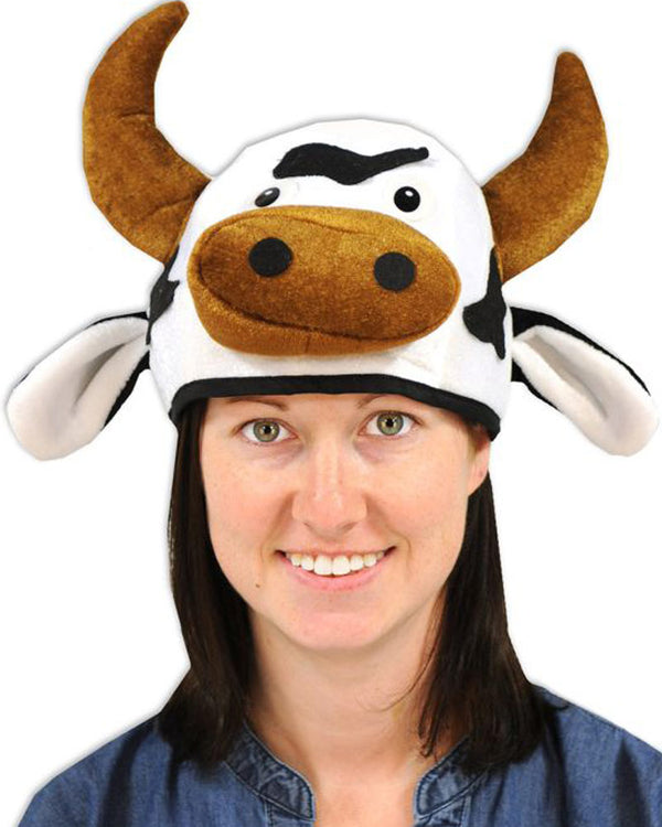 Cow Head Plush Hat