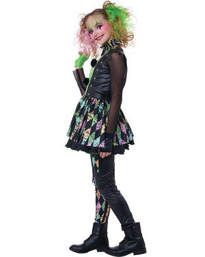 Crazy Carnival Clown Girls Costume