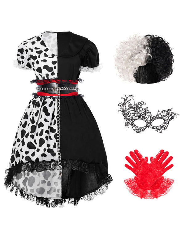 Cruel Dalmatian Diva Complete Girls Costume