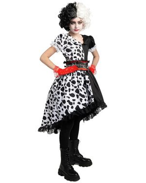 Cruel Dalmatian Diva Complete Girls Costume