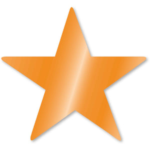 Foil Star Cutouts Orange