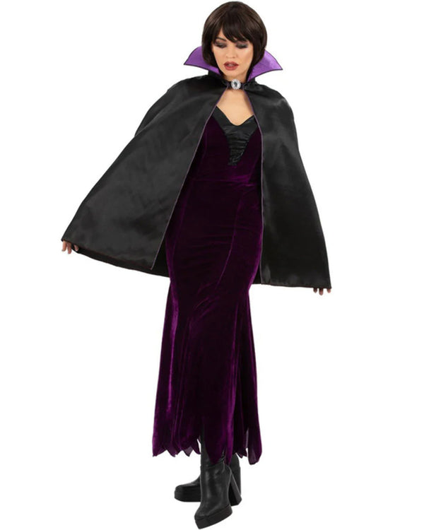 Dark Queen Black Collared Cape