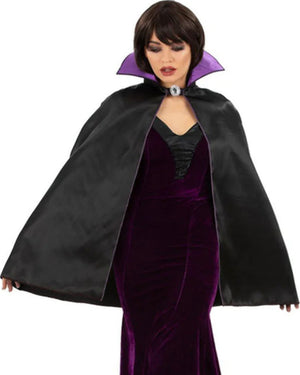 Dark Queen Black Collared Cape