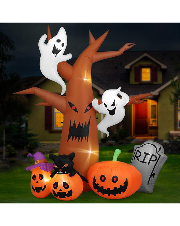 Dead Tree and Ghosts and Pumpkins Lawn Inflatable 2.4m